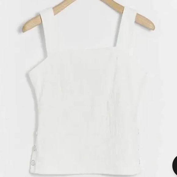Anthropologie Tops - NWT Maeve by Anthropologie Callie Button-Side Tank in white size medium